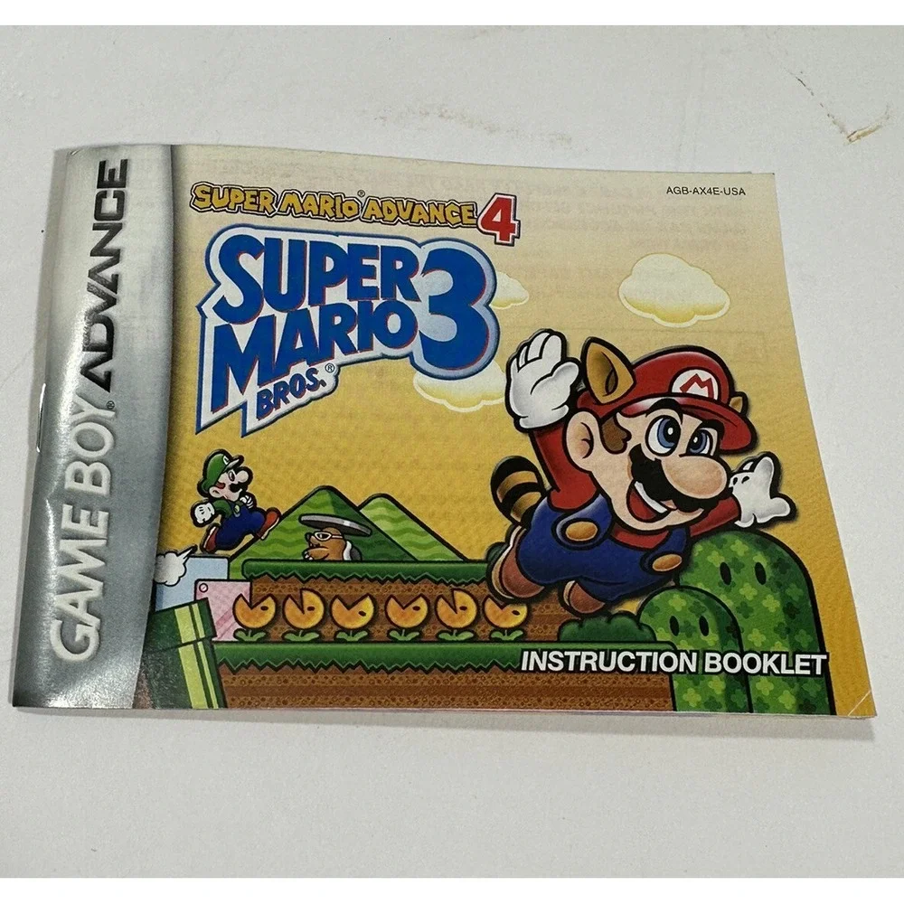 Super Mario Advance 4: Super Mario Bros 3 Nintendo Game Boy Advance With Manual